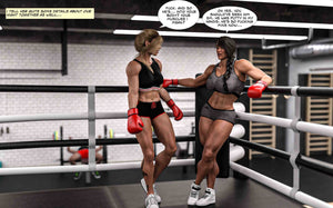 two musclegirls in the gym