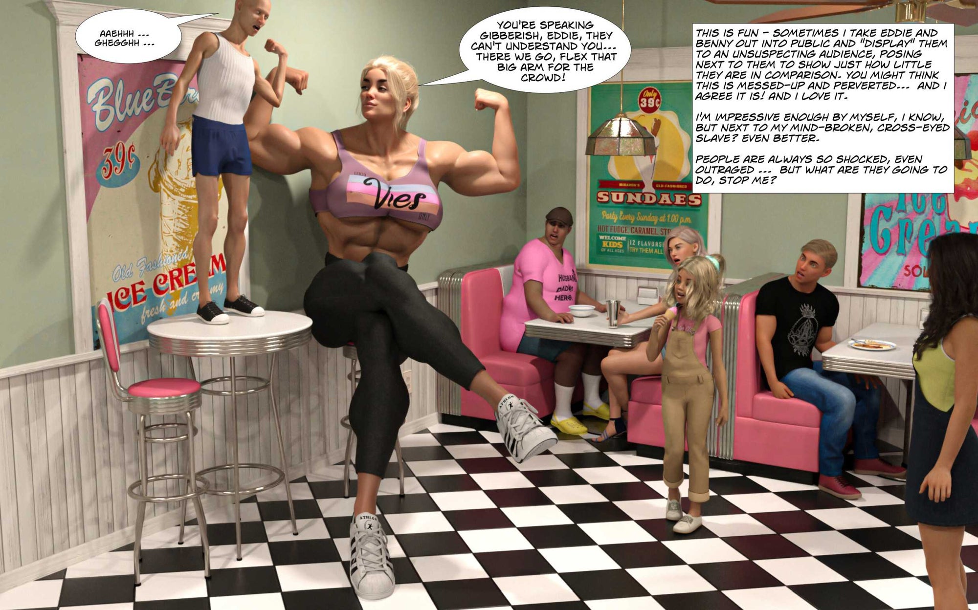 public humiliation by blonde musclegirl